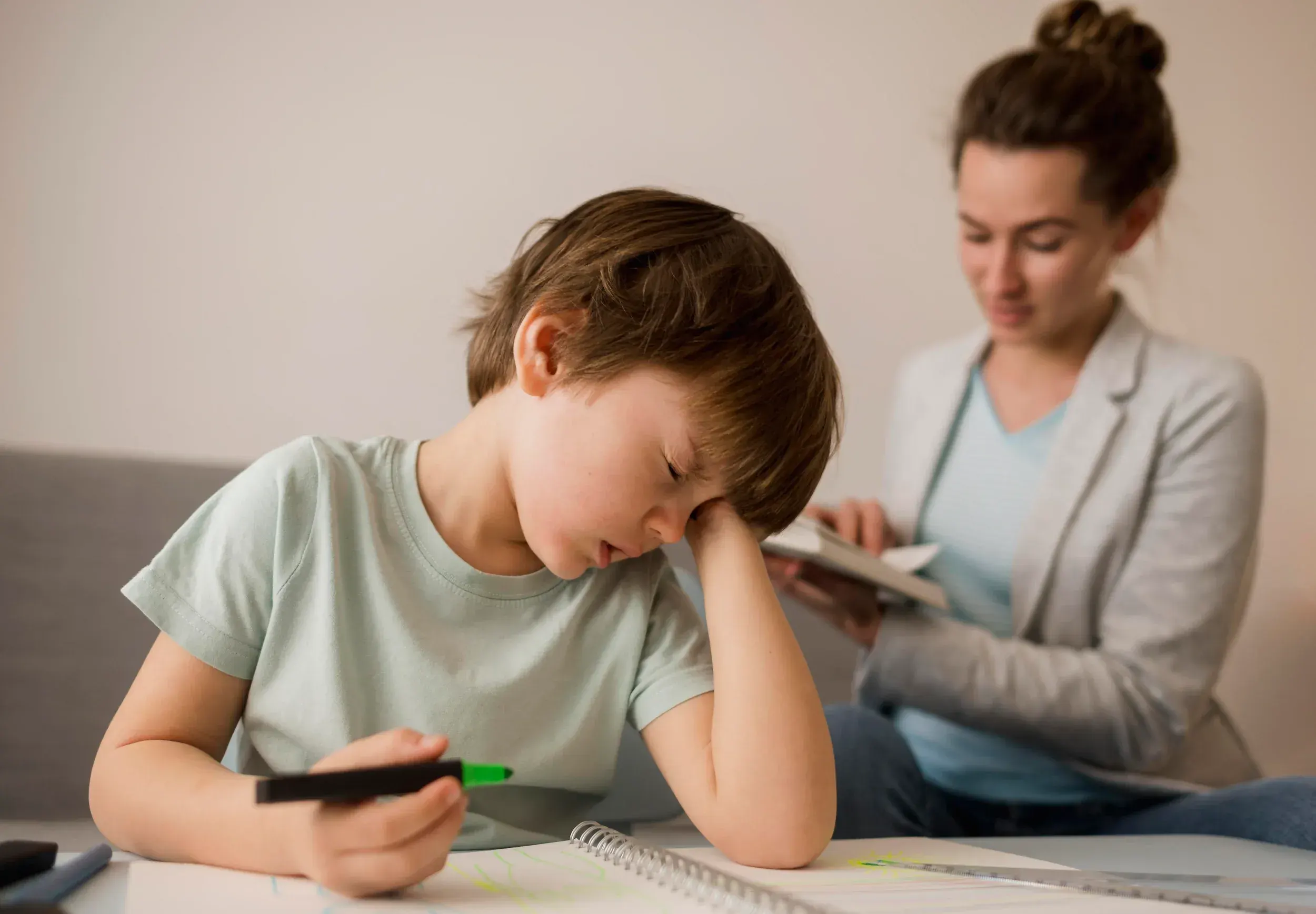 Adult focusing on work tasks at Gonzales-Vigilar Psychiatric Services Ashburn